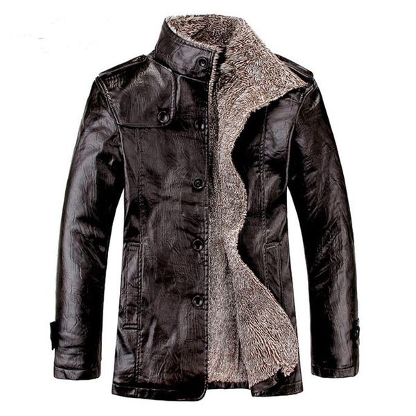 men's fur & faux leather jacket men winter thick inner wool pu coat casual thermal stand collarfaux warm jacket,ya466, Black
men's fur & faux leather jacket men winter thick inner wool pu coat casual thermal stand collarfaux warm jacket,ya466, Black