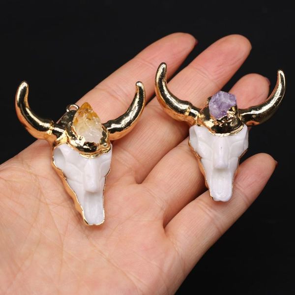 charms natural stone semi-precious acrylic bull head pendant 1pcs 47mm for diy necklace jewelry finding accessories, Bronze;silver
charms natural stone semi-precious acrylic bull head pendant 1pcs 47mm for diy necklace jewelry finding accessories, Bronze;silver