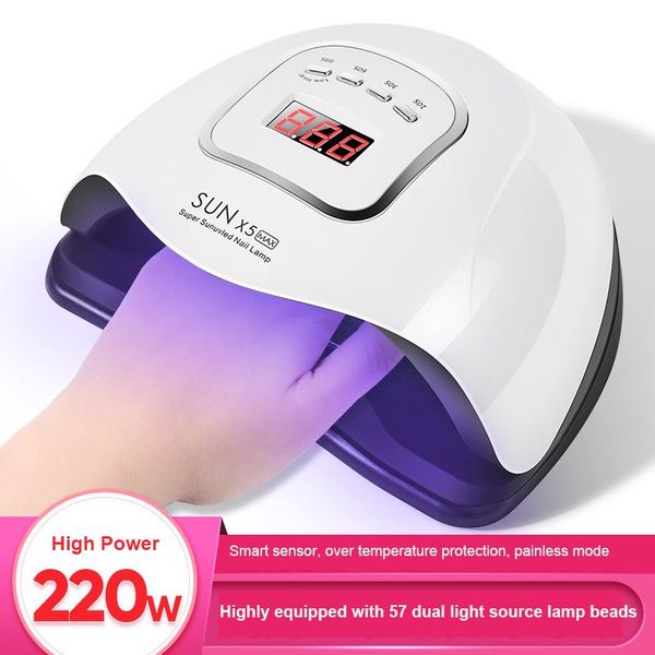 nail dryers 220w 57 led nails lamp dryer machine four-speed intelligent induction double light source for drying uv gel tool
nail dryers 220w 57 led nails lamp dryer machine four-speed intelligent induction double light source for drying uv gel tool