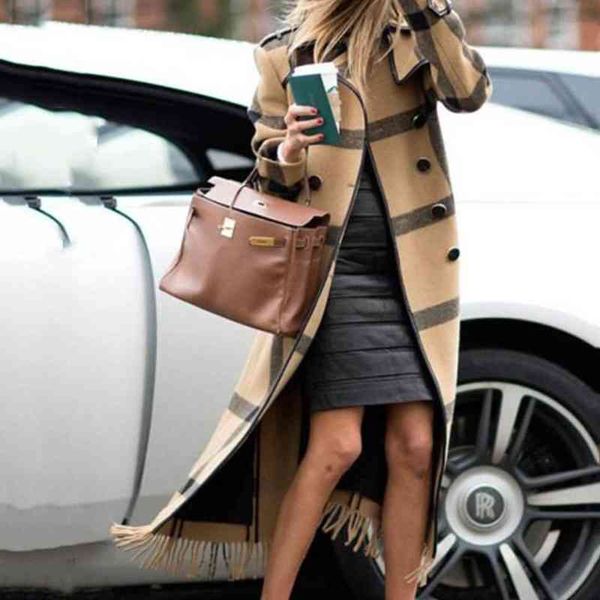 women's trench coats women long coat plaid woolen fashion streetwear tassel overcoat casual plus size office lady chic wool blend jacke, Tan;black
women's trench coats women long coat plaid woolen fashion streetwear tassel overcoat casual plus size office lady chic wool blend jacke, Tan;black