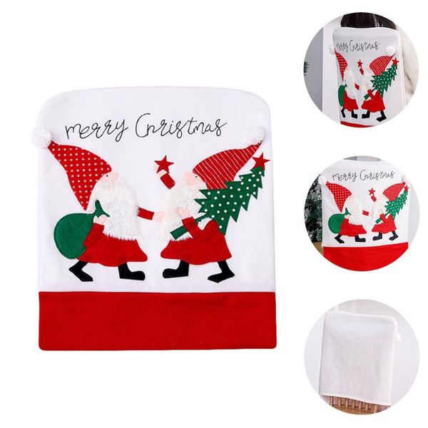chair covers 1pc christmas cover santa claus slipcover xmas sleeve ornament