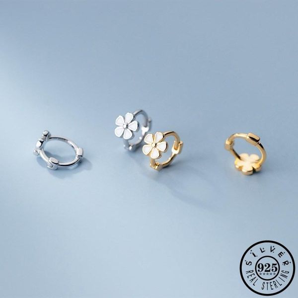 hoop & huggie 925 sterling silver white flower shape small earrings trendy ear rings gold color plated earings jewelry for women girls, Golden;silver
hoop & huggie 925 sterling silver white flower shape small earrings trendy ear rings gold color plated earings jewelry for women girls, Golden;silver