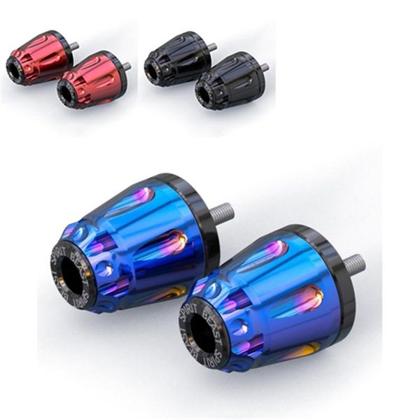 handlebars motorcycle handlebar grips end handle bar cap plug metal motorbike accessories 7/8'' 22mm universal