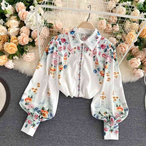 woman shirts spring blouse female printed lantern sleeve turn-down collar loose versatile temperament ladies shirt 210519, White
woman shirts spring blouse female printed lantern sleeve turn-down collar loose versatile temperament ladies shirt 210519, White