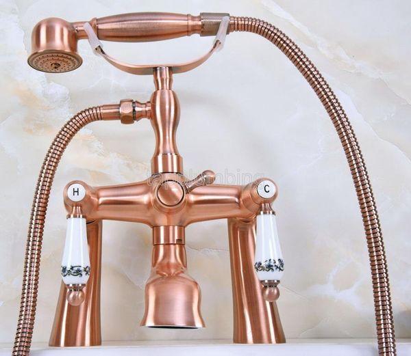 bathtub faucets antique red copper deck mounted clawfoot faucet filler mixer with handheld shower wna175
bathtub faucets antique red copper deck mounted clawfoot faucet filler mixer with handheld shower wna175