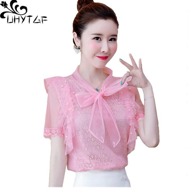 women's blouses & shirts uhytgf fashion lace stitching hollow chiffon summer shirt female short sleeve pullover elegant ladies 1645, White
women's blouses & shirts uhytgf fashion lace stitching hollow chiffon summer shirt female short sleeve pullover elegant ladies 1645, White