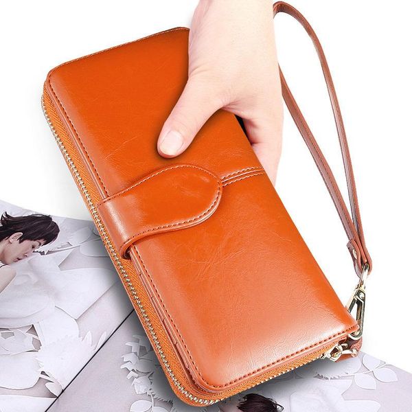 wallets 2021 spring and summer oil wax leather wallet girl zipper mobile phone bag fashion clutch female card, Red;black
wallets 2021 spring and summer oil wax leather wallet girl zipper mobile phone bag fashion clutch female card, Red;black