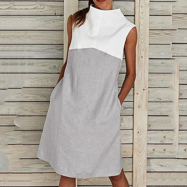 casual fashion soft a line women dresses clothing cozy o neck sleeveless solid comfortable knee length, Black;gray
casual fashion soft a line women dresses clothing cozy o neck sleeveless solid comfortable knee length, Black;gray