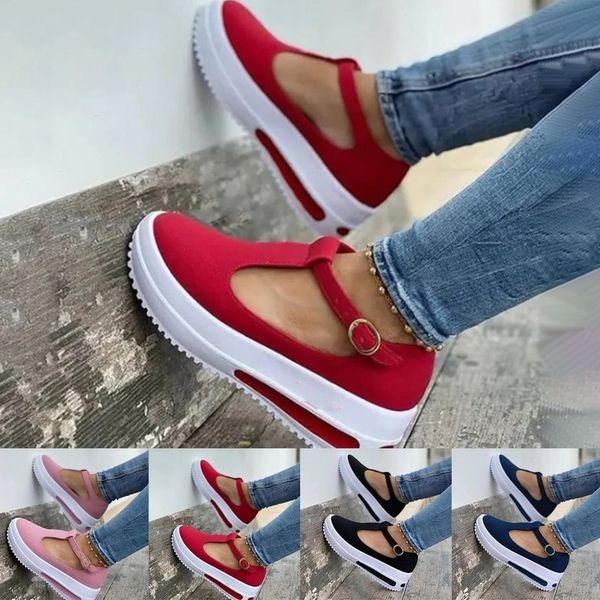 women platform summer thick bottom casual buckle strap flock chunky pumps flats sandals, Black
women platform summer thick bottom casual buckle strap flock chunky pumps flats sandals, Black