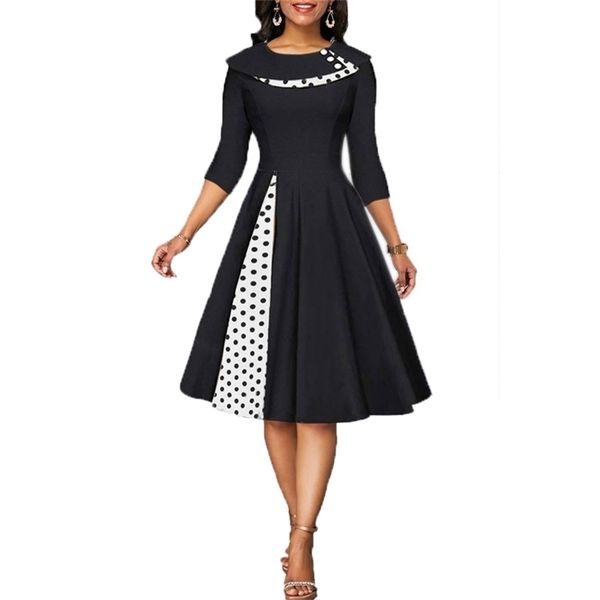 missjoy 2021 plus size 3xl women vintage retro long sleeves 1950s cocktail ploka dot printed button patchwork midi party dress, Black;gray
missjoy 2021 plus size 3xl women vintage retro long sleeves 1950s cocktail ploka dot printed button patchwork midi party dress, Black;gray