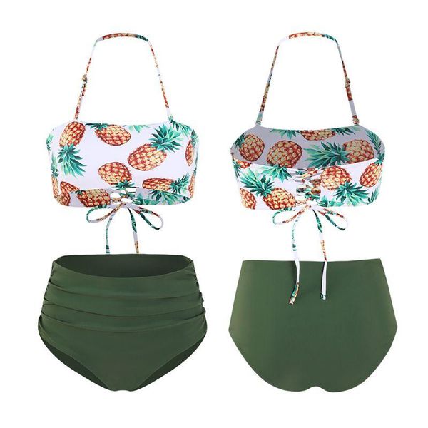 womens 2 piece bikini set halter pineapple printed cross bandage swimsuit high waisted tummy control bathing suit dropship one-piece su
womens 2 piece bikini set halter pineapple printed cross bandage swimsuit high waisted tummy control bathing suit dropship one-piece su