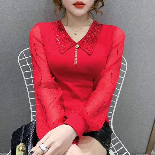 women's blouses & shirts 2021 spring autumn women blouse shirt fashion casual patchwork mesh and plus size mujer camisetas blusas, White
women's blouses & shirts 2021 spring autumn women blouse shirt fashion casual patchwork mesh and plus size mujer camisetas blusas, White