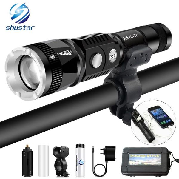multifunction led bicycle light xp-l v6 rechargeable zoom cycling front lamp can charge the phone outdoor bike lights
multifunction led bicycle light xp-l v6 rechargeable zoom cycling front lamp can charge the phone outdoor bike lights