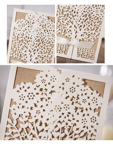 2021 personalized wedding invitation cards flora tree laser cut ivory color with hollow wedding favors chinese party cards, Black
2021 personalized wedding invitation cards flora tree laser cut ivory color with hollow wedding favors chinese party cards, Black