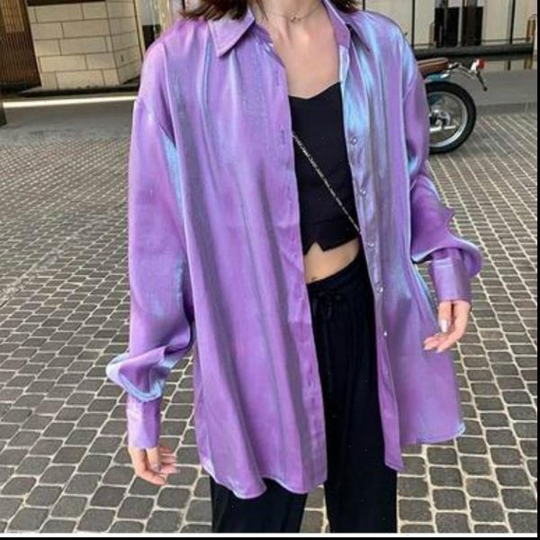vinatge chic gradient loose glossy womens shirt bling korean gradiend rose red shiny blouses, White
vinatge chic gradient loose glossy womens shirt bling korean gradiend rose red shiny blouses, White