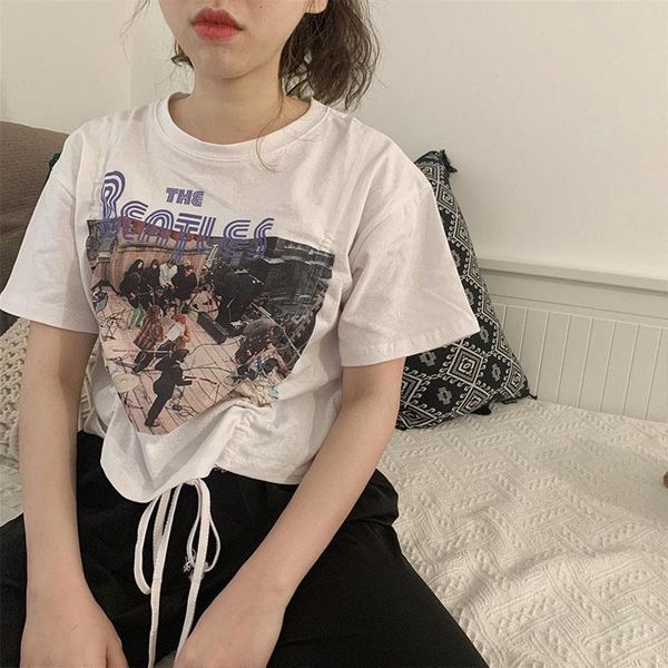 women's t-shirt vintage bf clothing tee bow rope streetwear concert graphic crop o-neck short sleeve t-shirts clothes shirt, White
women's t-shirt vintage bf clothing tee bow rope streetwear concert graphic crop o-neck short sleeve t-shirts clothes shirt, White