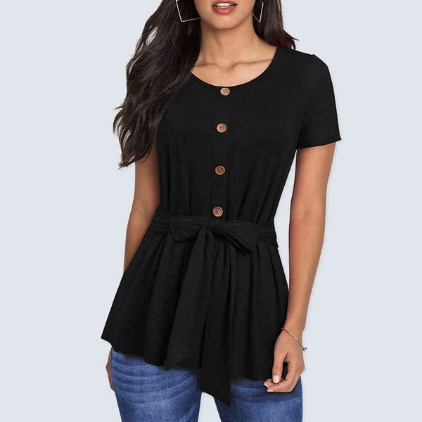 knits women sun short sleeve bow bandaget shirt wooden buttons o neck casual summer 1ht038, White
knits women sun short sleeve bow bandaget shirt wooden buttons o neck casual summer 1ht038, White