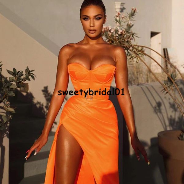 2021 orange mermaid prom dresses sheeveless plus size formal evening gown elegant celebrity red carpet dress wear, Black
2021 orange mermaid prom dresses sheeveless plus size formal evening gown elegant celebrity red carpet dress wear, Black