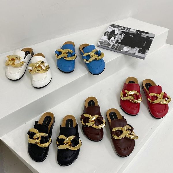 women slides platform blue mules summer female gold metal chain sandals luxury elegant lady low heels slippers party shoes, Black
women slides platform blue mules summer female gold metal chain sandals luxury elegant lady low heels slippers party shoes, Black