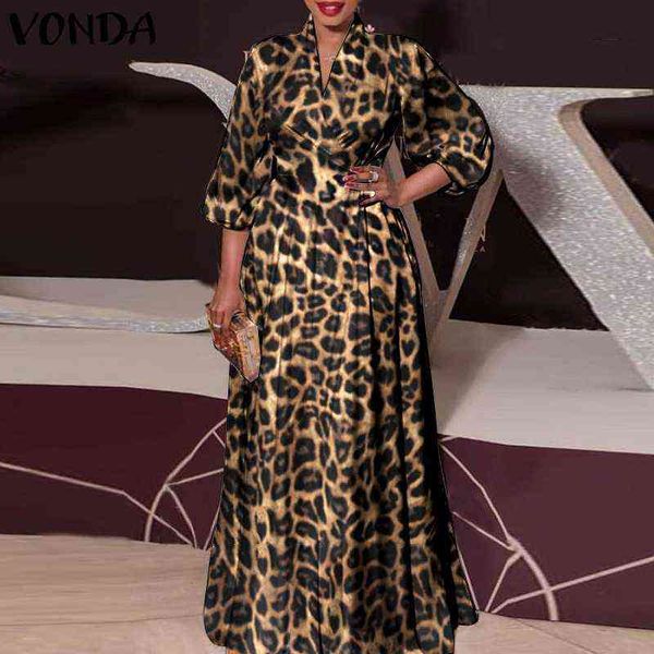 vonda women long maxi dress 2021 autumn vintage leopard printed lantern sleeve bohemian vestidos oversized beach sundress g1223, Black;gray
vonda women long maxi dress 2021 autumn vintage leopard printed lantern sleeve bohemian vestidos oversized beach sundress g1223, Black;gray