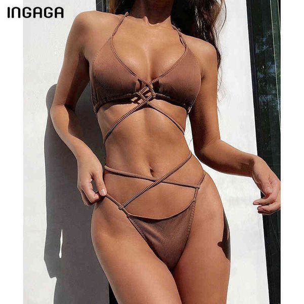 swimsuit ingaga lace-up bikini ribbed women's swimwear push up swimsuit thong biquini halter bathing suit brown beachwear new, White;black
swimsuit ingaga lace-up bikini ribbed women's swimwear push up swimsuit thong biquini halter bathing suit brown beachwear new, White;black