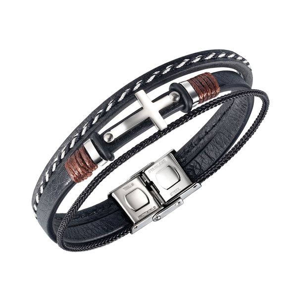 adjustable cross leather bracelets for mens multilayer knit brown chain sliver jewelrys stainless steel hip pop charm bangles boys loves bir, Golden;silver
adjustable cross leather bracelets for mens multilayer knit brown chain sliver jewelrys stainless steel hip pop charm bangles boys loves bir, Golden;silver