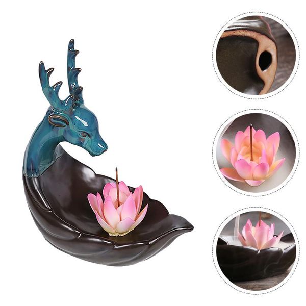 fragrance lamps 1pc elegant little deer backflow censer decor household ceramic incense burner
fragrance lamps 1pc elegant little deer backflow censer decor household ceramic incense burner