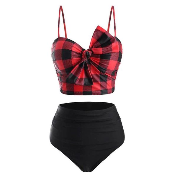 women's swimwear women push-up padded bikin set plaid bowknot v-neck tankini halter high waist fashion beachwear swim bathing suit, White;black
women's swimwear women push-up padded bikin set plaid bowknot v-neck tankini halter high waist fashion beachwear swim bathing suit, White;black