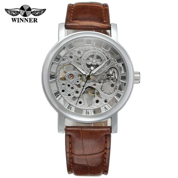 wristwatches winner fashion trend men's and women's watches leather strap hollow silver dial automatic mechanical, Slivery;brown
wristwatches winner fashion trend men's and women's watches leather strap hollow silver dial automatic mechanical, Slivery;brown
