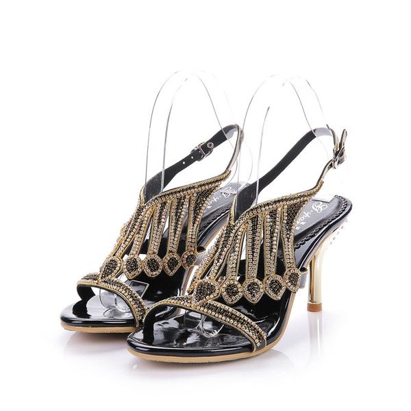christia bella open toe large size thin heels sandals high rhinestones buckle pumps evening party women fashion shoes, Black
christia bella open toe large size thin heels sandals high rhinestones buckle pumps evening party women fashion shoes, Black