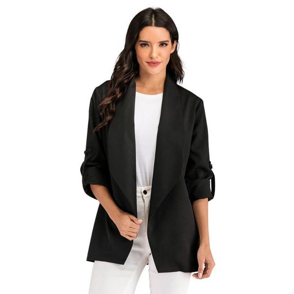 women's suits & blazers women fashion roll-up sleeve open front blazer solid color shawl collar casual lady workwear jacket outerwear b, White;black
women's suits & blazers women fashion roll-up sleeve open front blazer solid color shawl collar casual lady workwear jacket outerwear b, White;black