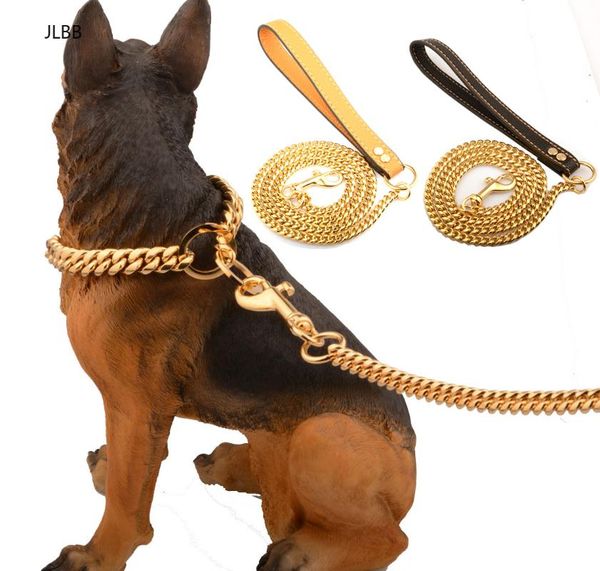 stainless steel pet gold chain dog leashes leather handle portable leash rope straps puppy cat training slip collar supplies collars &
stainless steel pet gold chain dog leashes leather handle portable leash rope straps puppy cat training slip collar supplies collars &