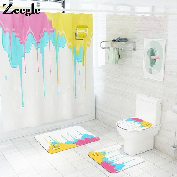 painted printing bath mat and waterproof shower curtain set home decor bathroom carpet rug absorbent u-shaped toilet mats
painted printing bath mat and waterproof shower curtain set home decor bathroom carpet rug absorbent u-shaped toilet mats
