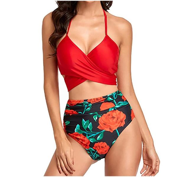 women's swimwear solid bikini 2021 summer swimsuit women 2 pieces high waist push up tankini swimsuits bathing suit, White;black
women's swimwear solid bikini 2021 summer swimsuit women 2 pieces high waist push up tankini swimsuits bathing suit, White;black