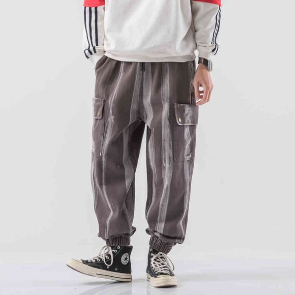 pant autumn striped cargo joggers streetwear men cotton loose fashion mens elastic waist harem pants trousers, Black
pant autumn striped cargo joggers streetwear men cotton loose fashion mens elastic waist harem pants trousers, Black