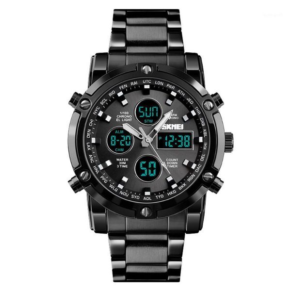 men's watch electronic luxury fashion multifunctional big dial business steel band wristwatches, Slivery;brown
men's watch electronic luxury fashion multifunctional big dial business steel band wristwatches, Slivery;brown