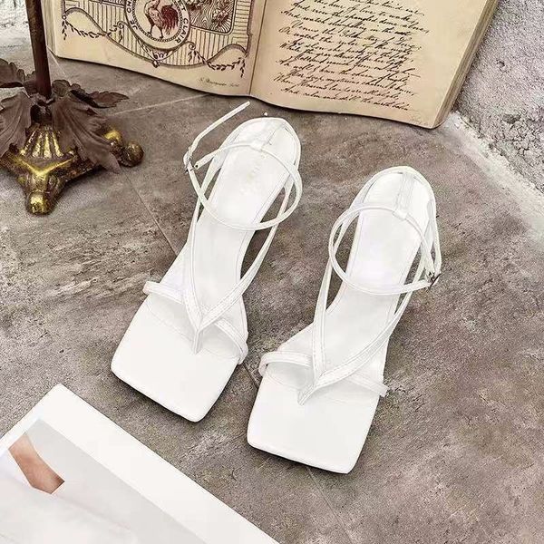 woman shoes metal parties high heels belt buckle lady sandals size 34-40 square (cubic) shaped end/outdoor open toe summer comfortable, Black 
woman shoes metal parties high heels belt buckle lady sandals size 34-40 square (cubic) shaped end/outdoor open toe summer comfortable, Black