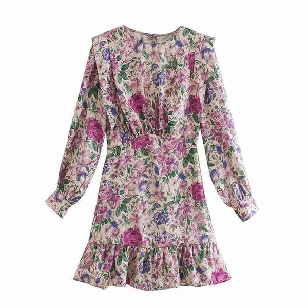 floral print satin mini dress women vintage ruched o-neck long sleeve back opening female ruffle short 210524, Black;gray
floral print satin mini dress women vintage ruched o-neck long sleeve back opening female ruffle short 210524, Black;gray
