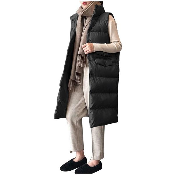 women's vests autumn winter cotton vest women ladies casual waistcoat female sleeveless long jacket slim fit warm puffer coat, Black;white
women's vests autumn winter cotton vest women ladies casual waistcoat female sleeveless long jacket slim fit warm puffer coat, Black;white