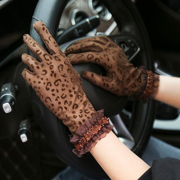 five fingers gloves summer women lace transparent driving anti uv sunscreen full finger lady leopard print, Blue;gray
five fingers gloves summer women lace transparent driving anti uv sunscreen full finger lady leopard print, Blue;gray