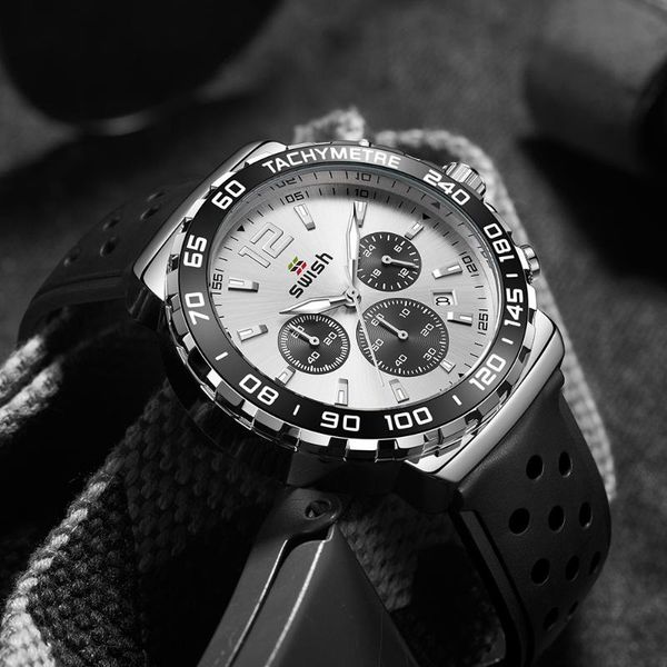 wristwatches relogio masculino fashion silicone strap sports watches men waterproof military chronograph quartz, Slivery;brown
wristwatches relogio masculino fashion silicone strap sports watches men waterproof military chronograph quartz, Slivery;brown