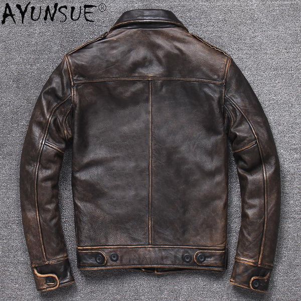 men's leather & faux akoosun retro men clothing genuine jacket cowhide clothes autumn coat male 2021 chaqueta cuero hombre lxr705, Black
men's leather & faux akoosun retro men clothing genuine jacket cowhide clothes autumn coat male 2021 chaqueta cuero hombre lxr705, Black