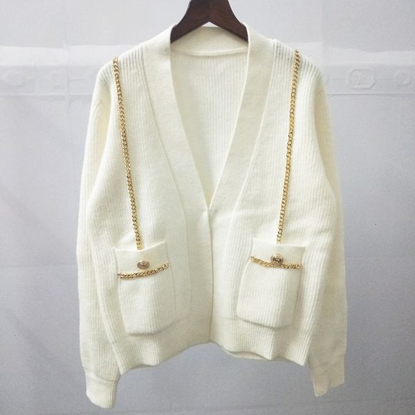 women's blouses & shirts womens designer fashion long sleeve v-neck chain knitted in autumn and winter 8qmi, White
women's blouses & shirts womens designer fashion long sleeve v-neck chain knitted in autumn and winter 8qmi, White