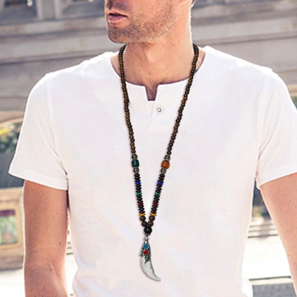handmade nepal buddhist mala wood beads horn name necklaces vintage pendant men long necklace gifts, Silver
handmade nepal buddhist mala wood beads horn name necklaces vintage pendant men long necklace gifts, Silver