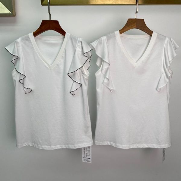 women's t-shirt 2021 women fashion sleeveless casual solid color v-neck 0421, White
women's t-shirt 2021 women fashion sleeveless casual solid color v-neck 0421, White