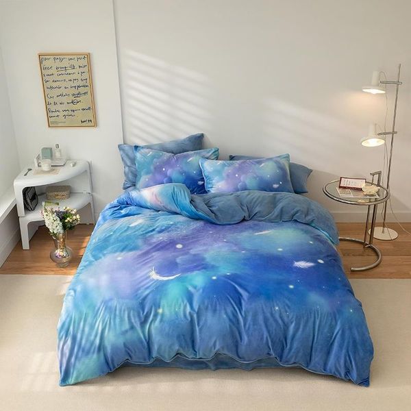 bedding sets gradient starry blue reversible velvet duvet cover set soft skin-kindly fleece 4pcs bed sheet pillowcases full size
bedding sets gradient starry blue reversible velvet duvet cover set soft skin-kindly fleece 4pcs bed sheet pillowcases full size