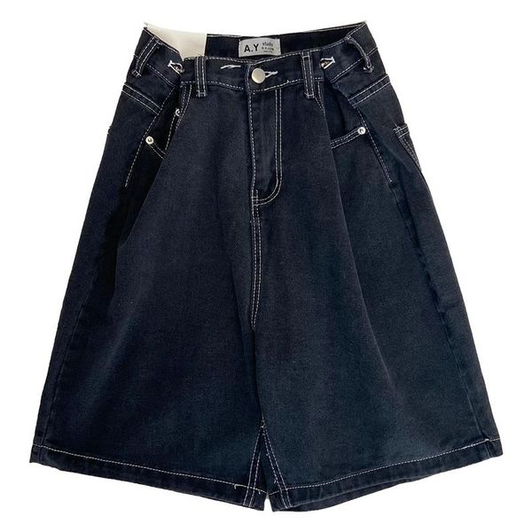 women's jeans button adjustable waist design retro summer high loose wide leg all-match denim shorts, Blue
women's jeans button adjustable waist design retro summer high loose wide leg all-match denim shorts, Blue