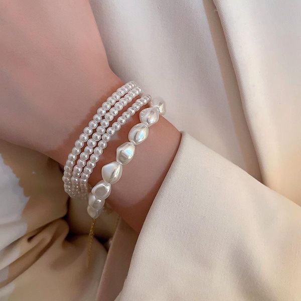 link, chain 2021 korea trendy retro double layer pearl bracelet adjustable for women girls aesthetic jwewlry gifts banquet party, Black
link, chain 2021 korea trendy retro double layer pearl bracelet adjustable for women girls aesthetic jwewlry gifts banquet party, Black