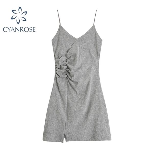 spaghetti strap mini dress for women summer ruched crop v neck gray dresses y2k party club bar elegant sheath frcoks 210430, Black;gray
spaghetti strap mini dress for women summer ruched crop v neck gray dresses y2k party club bar elegant sheath frcoks 210430, Black;gray