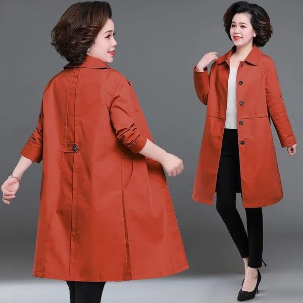 women's trench coats spring autumn middle-aged mother windbreaker casual loose long double layer women coat plus size female overcoat l, Tan;black
women's trench coats spring autumn middle-aged mother windbreaker casual loose long double layer women coat plus size female overcoat l, Tan;black
